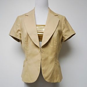Nine West short-sleeved tan blazer